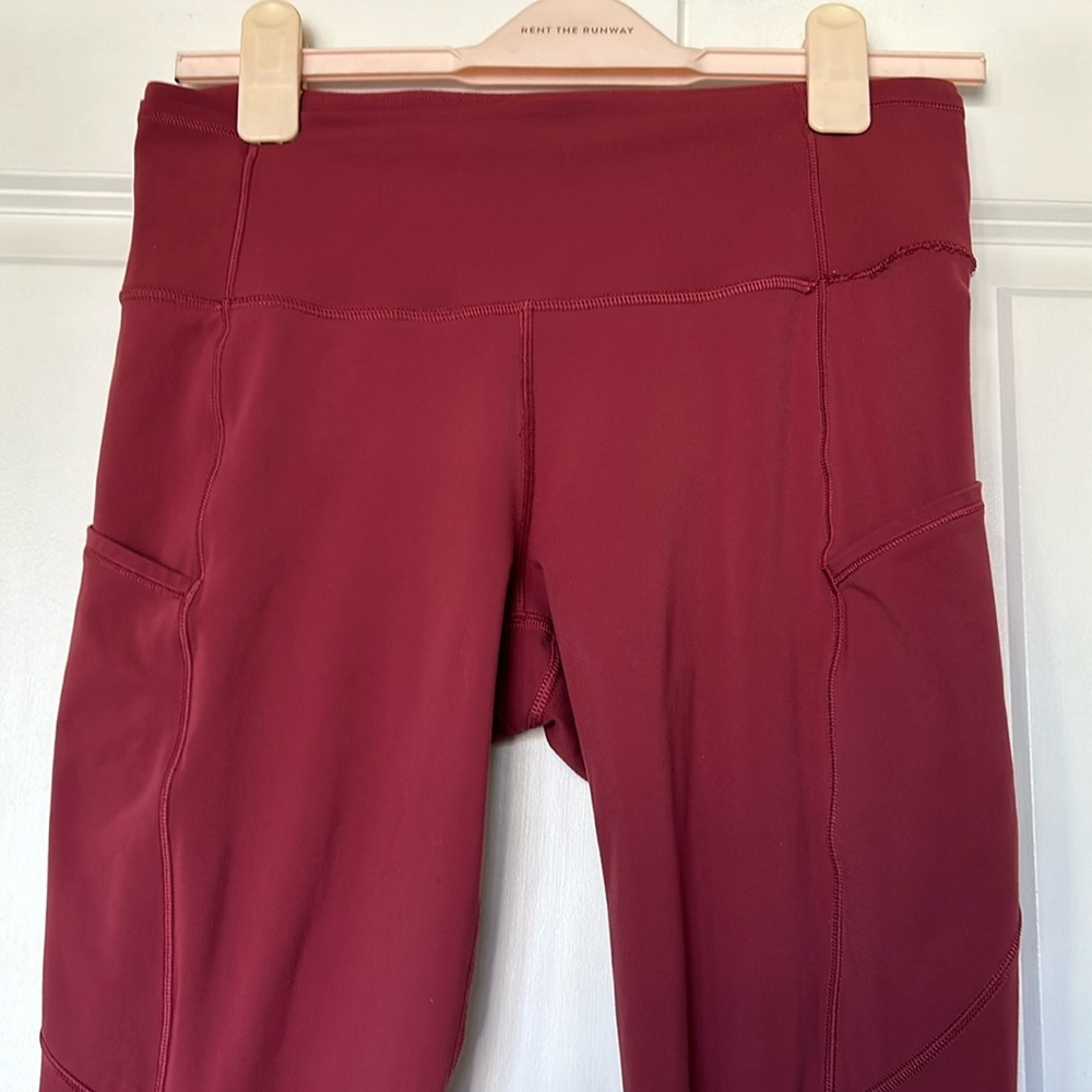 Lululemon NULUX Fast & Free size 8 (wine color)